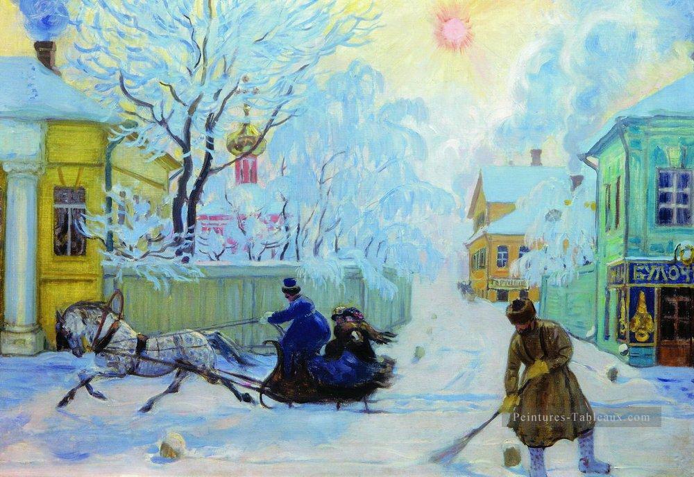 matin givré 1913 Boris Mikhailovich Kustodiev Peintures à l'huile